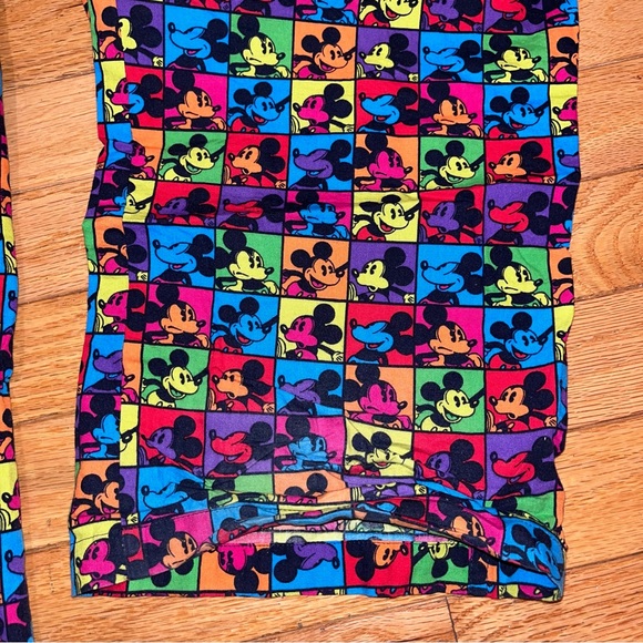 Multi-color Neon Mickey Mouse Disney Pants with Pockets - Picture 8 of 9